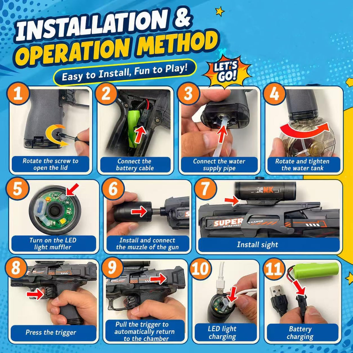 Electric Water Gun for Adults & Kids