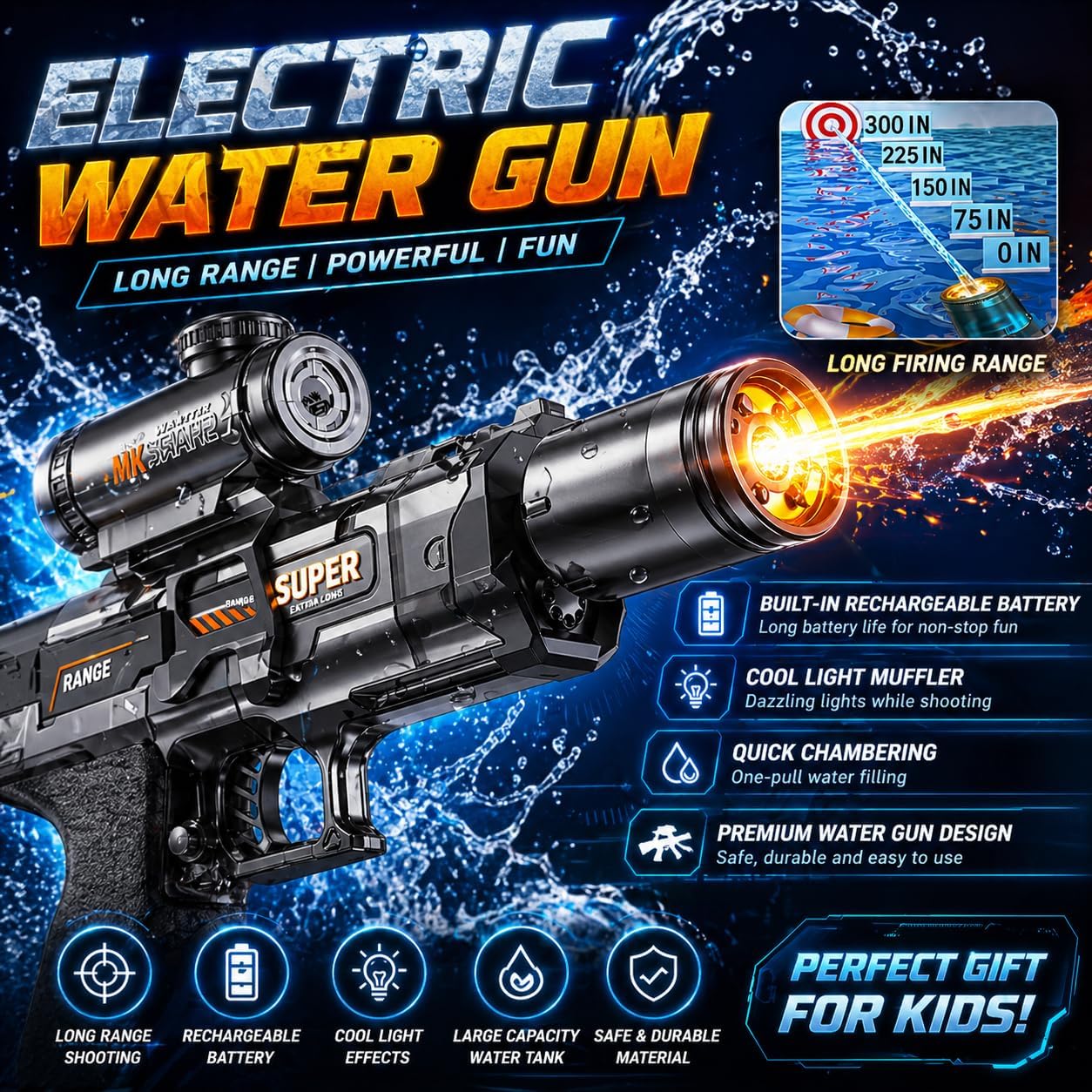 Electric Water Gun for Adults & Kids